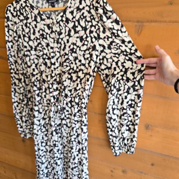 Baukjen Ishya Viscose Dress Button Front Tie Waist Maxi Flecked Print 6 Flowy - Picture 4 of 6